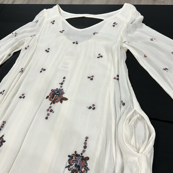 Free People Oxofrd Embroidered Mini Smock Dress - size XS. - Picture 7 of 11